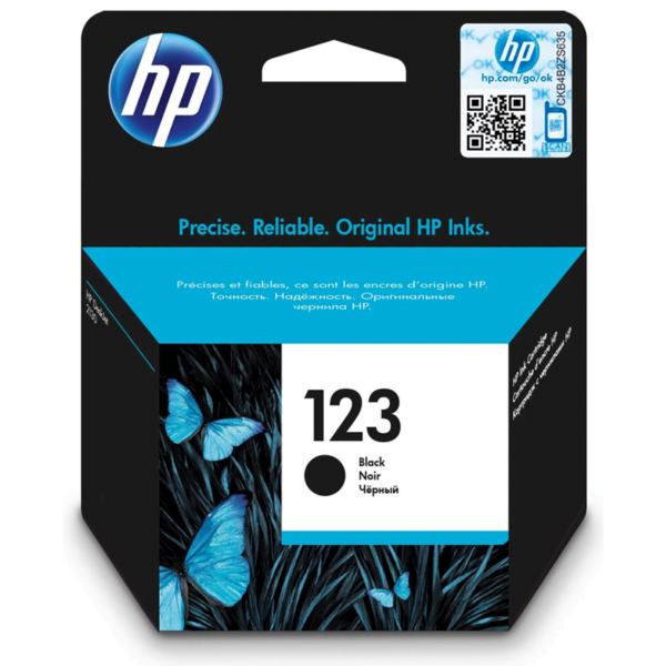 ‌ HP 123 Black Original Ink Cartridge F6V17AEحبر طابعة اصلي اسود‌‌‌‌