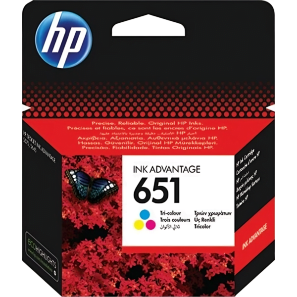 حبر طابعة اصلي اسود‌‌ ‌HP 651 BLACK Original Ink Cartridge C2P10AE