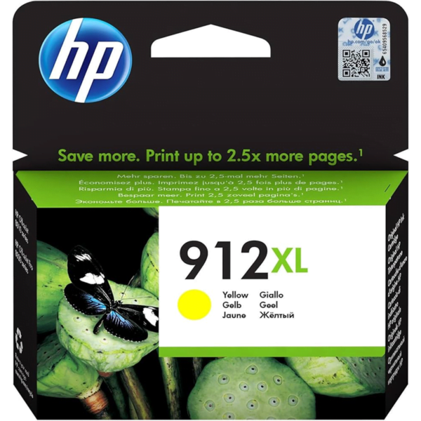 ‌HP 912XL YELLOW Original Ink Cartridge 3YL83AE 8010/8020 Series‌‌حبرطابعة اصلي اصفر‌ ‌