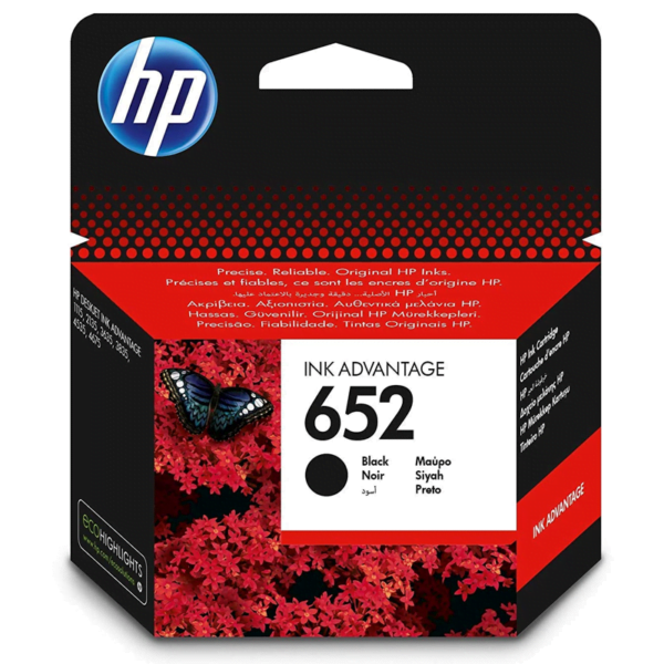 ‌HP 652 Black Original Ink Cartridge F6V25AE‌حبر طابعة اصلي اسود‌ ‌