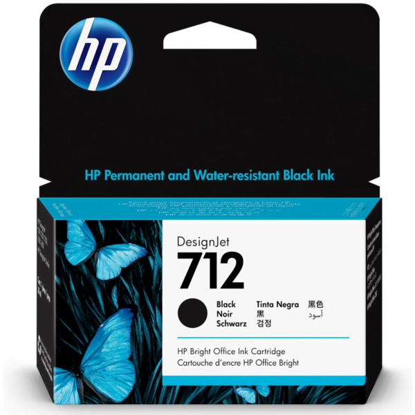 ‌ HP 712 NORMAL Black Original Ink Cartridge 3ED70A حبر طابعة اصلي اسود‌‌‌ ‌