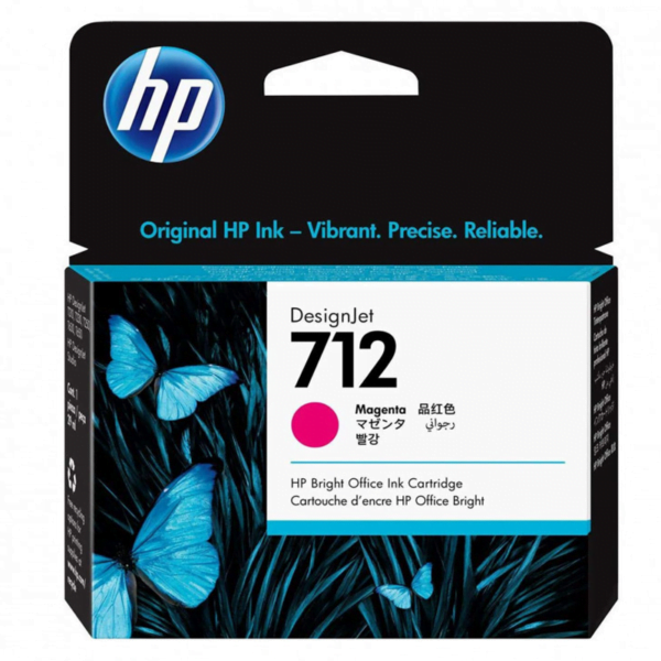 ‌ HP 712 MAGENTA Original Ink Cartridge 3ED68A حبر طابعة اصلي احمر‌‌‌ ‌
