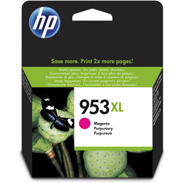 ‌HP 953XL High Yield Magenta Original Ink Cartridge F6U17AE‌‌حبر طابعه احمر‌ ‌‌‌