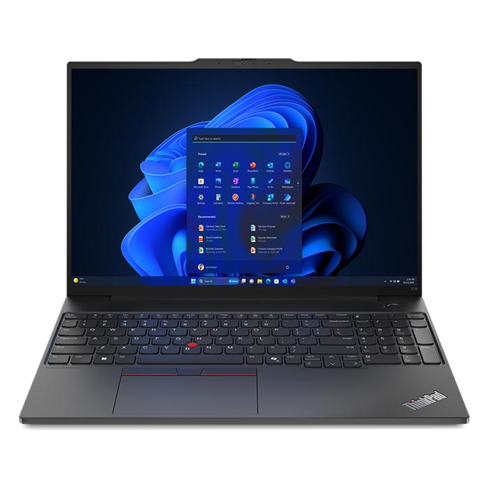 Laptop Lenovo ThinkPad E16 Intel Core Ultra 7-155H Processor, 16GB DDR5, 512GB SSD M.2, Intel Arc Graphics, 16-inch Display WUXGA 1920x1200 IPS, Free Dos - Black