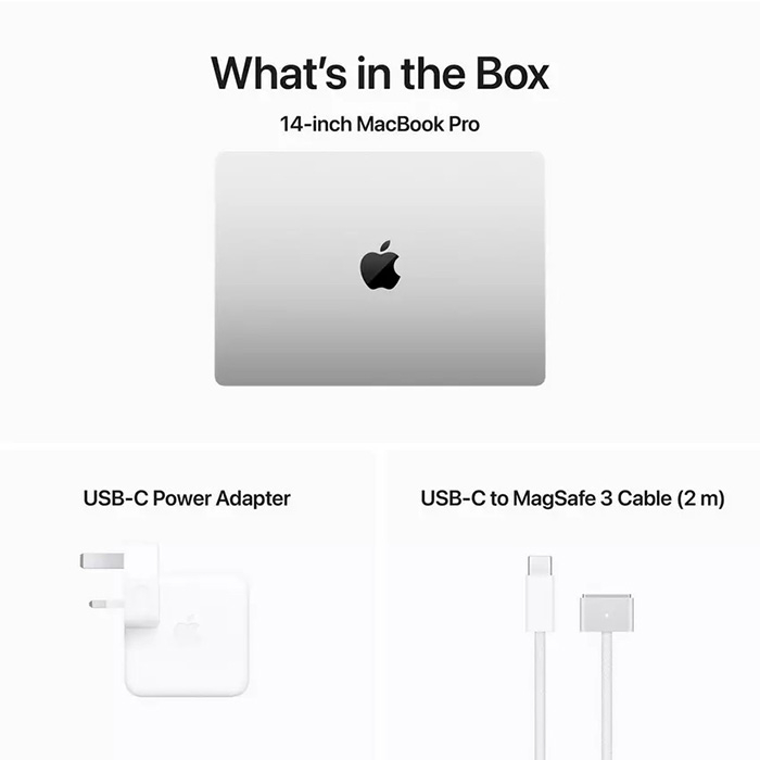Laptop Apple MacBook Pro 14-inch M4 Pro chip 14‑core CPU, 24GB Ram, 1TB SSD, 20‑core GPU, MacOS Sequoia - Silver - الصورة 4