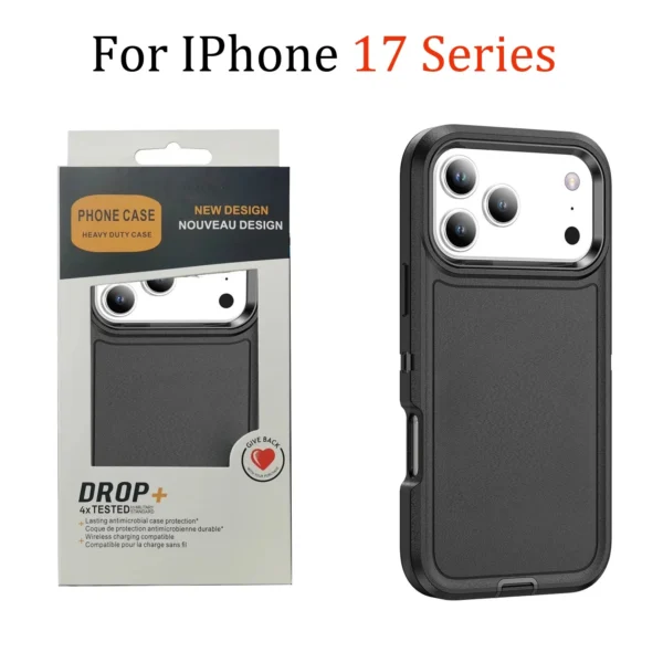 3IN1 Heavy Military Grade Armor Case For IPhone 17 Air 16 15 14 Plus 13 12 Pro Max Ott-Box TPU+PC Anti-Drop Buffer Protect Cover